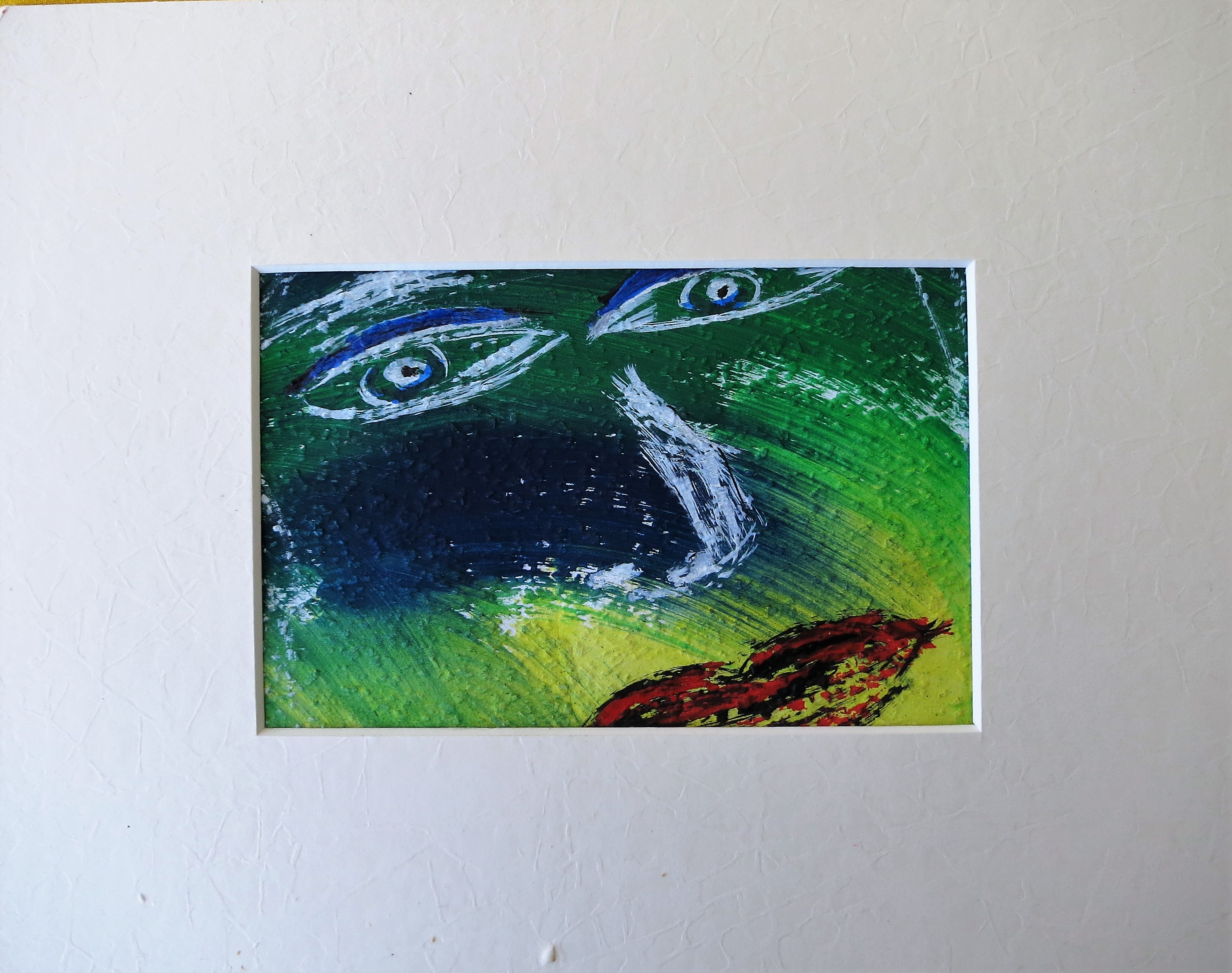 (D) Gesicht 1 Acryl auf Papier
