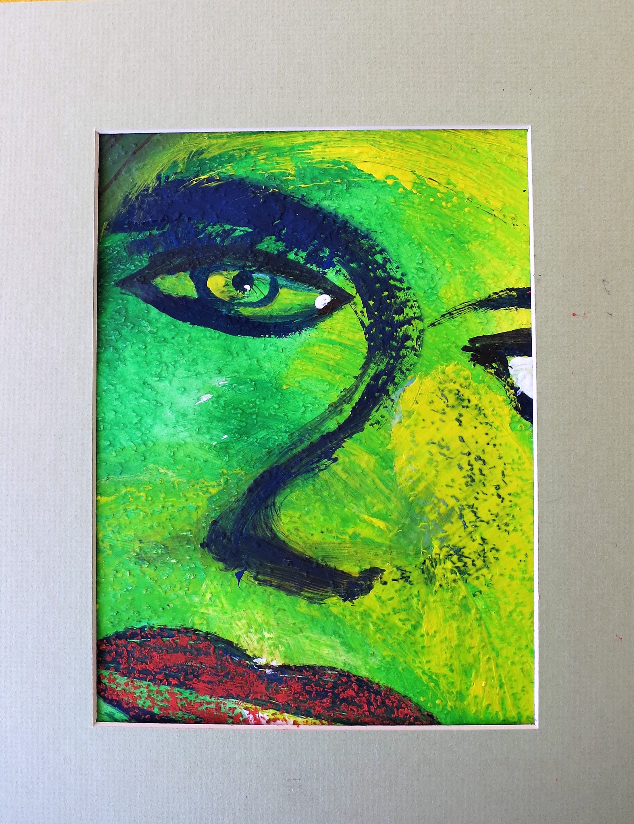 (E) Gesicht 2 Acryl auf Papier