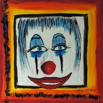 Der Clown Acryl und Ölkreide 2013