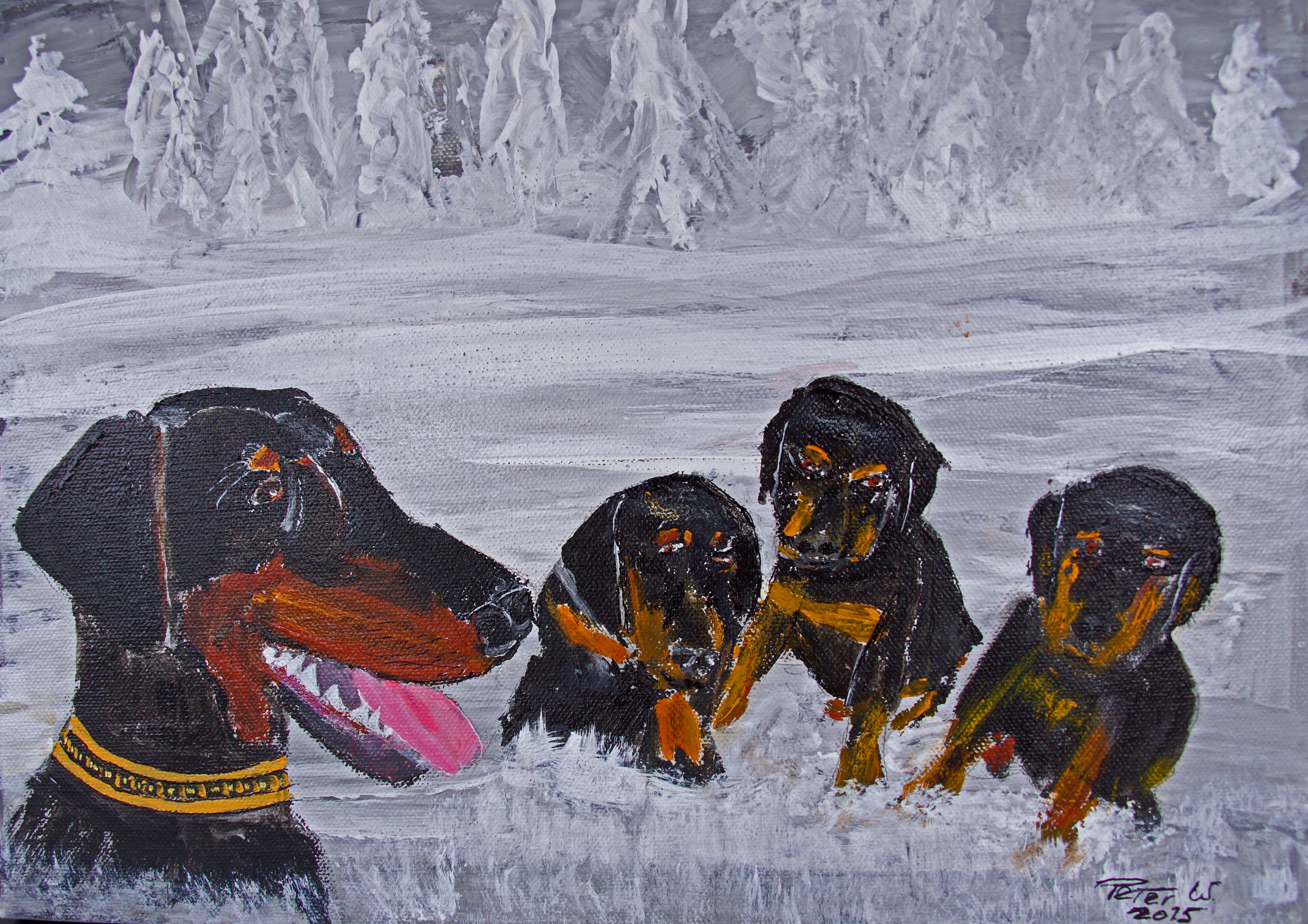 Dobbis im Schnee (Müller Claudia) 2015
