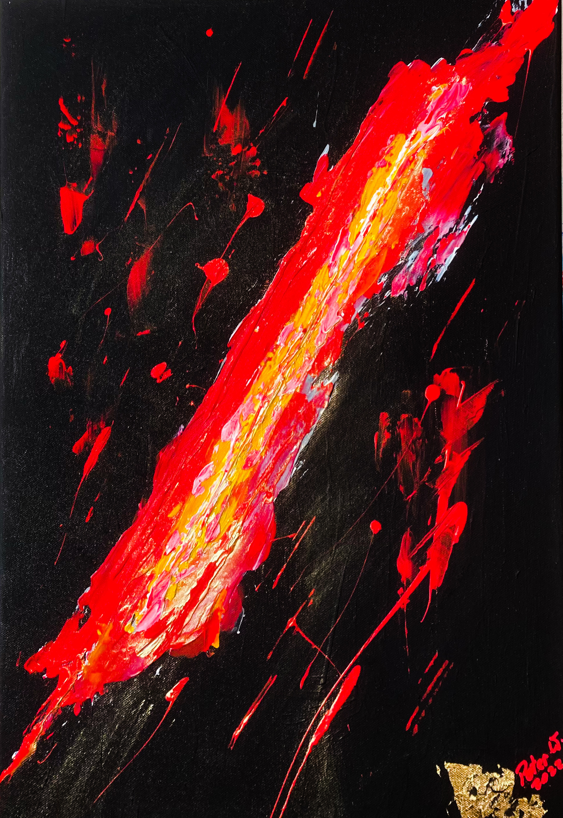 Eruption, Acryl auf Leinwand 40 x 60 cm