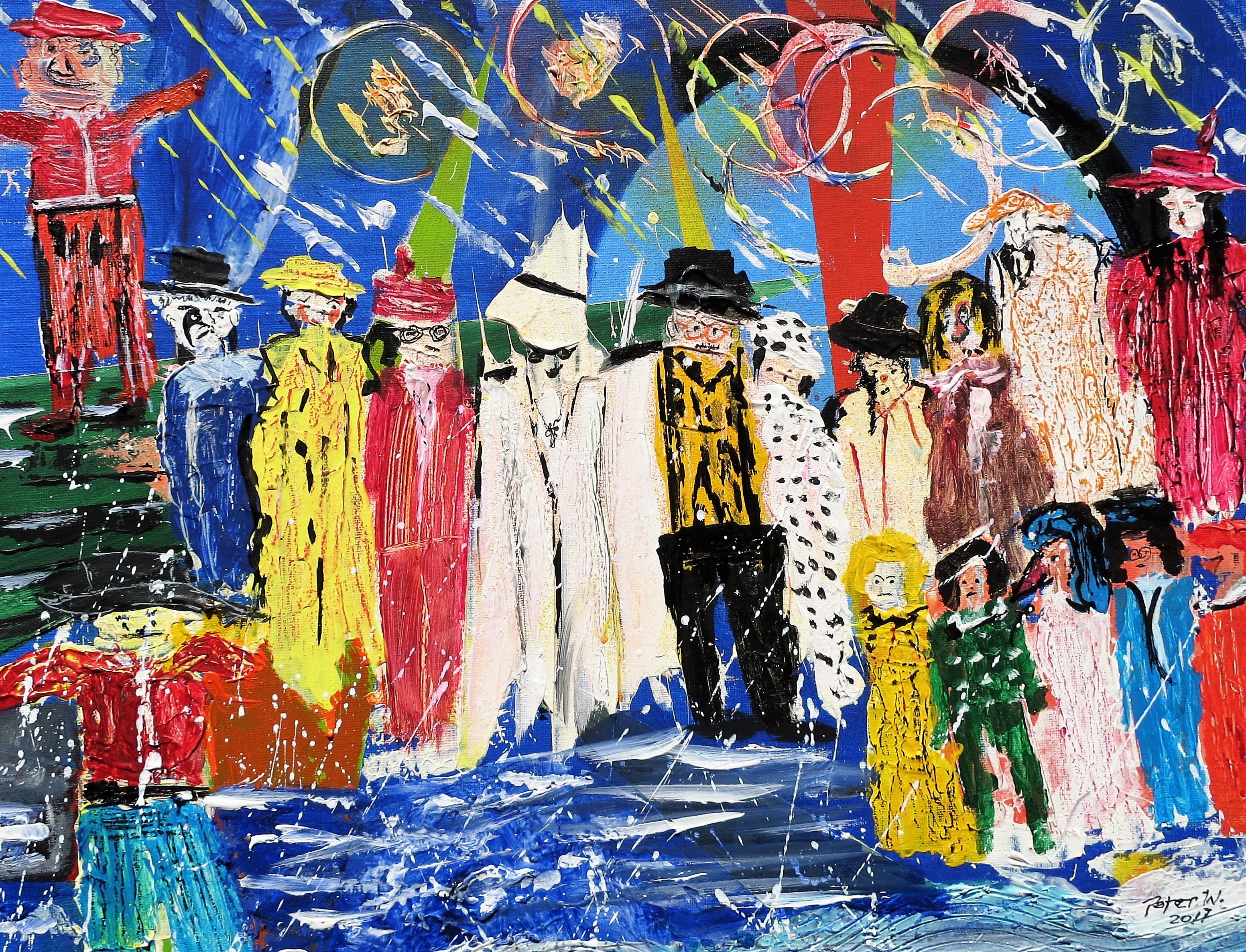 Fasnacht 2017 Acryl auf Malkarton 40 x 50 cm