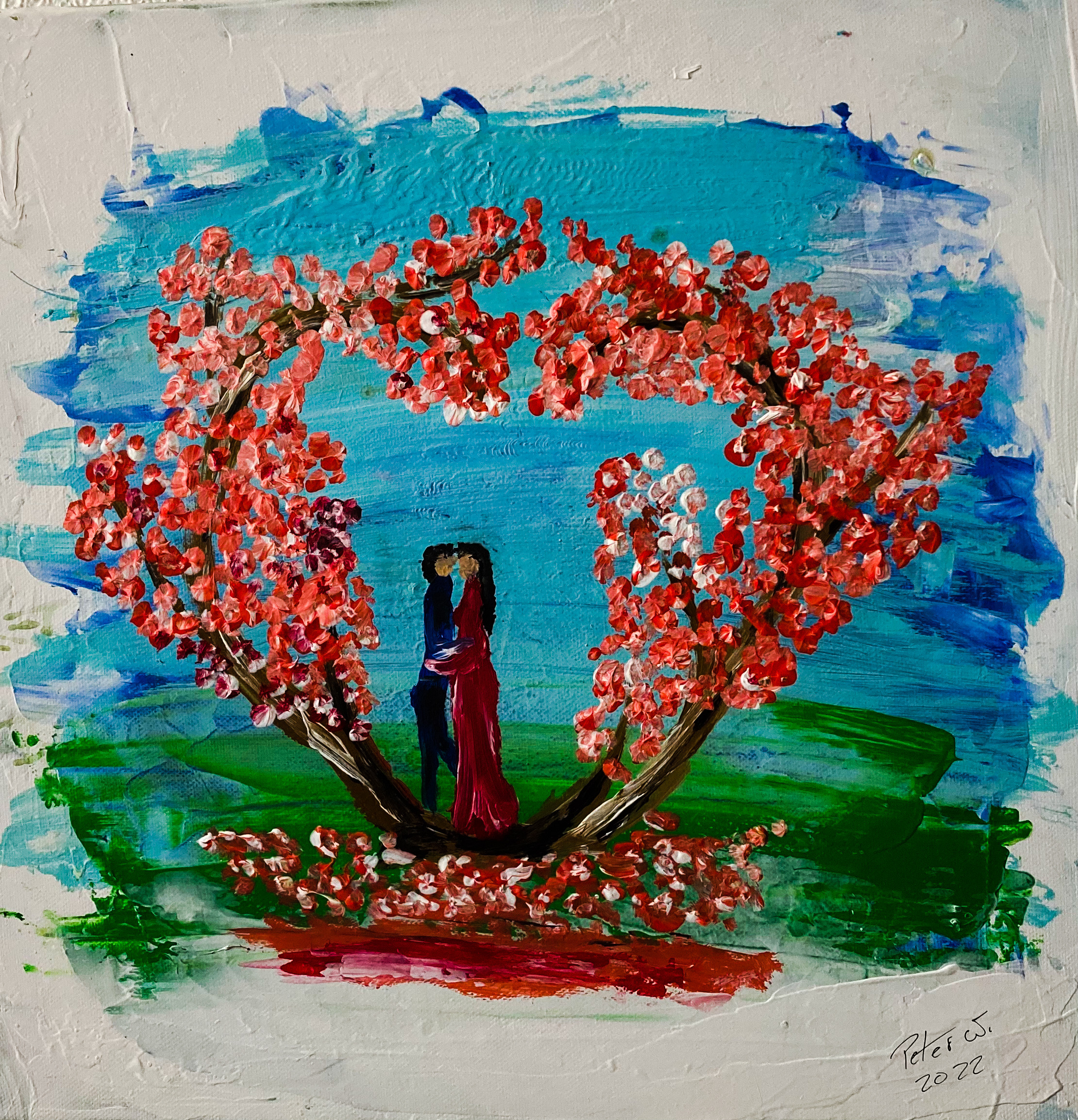 Frühlinggefühle Acryl auf Leinwand 40 x 40 cm