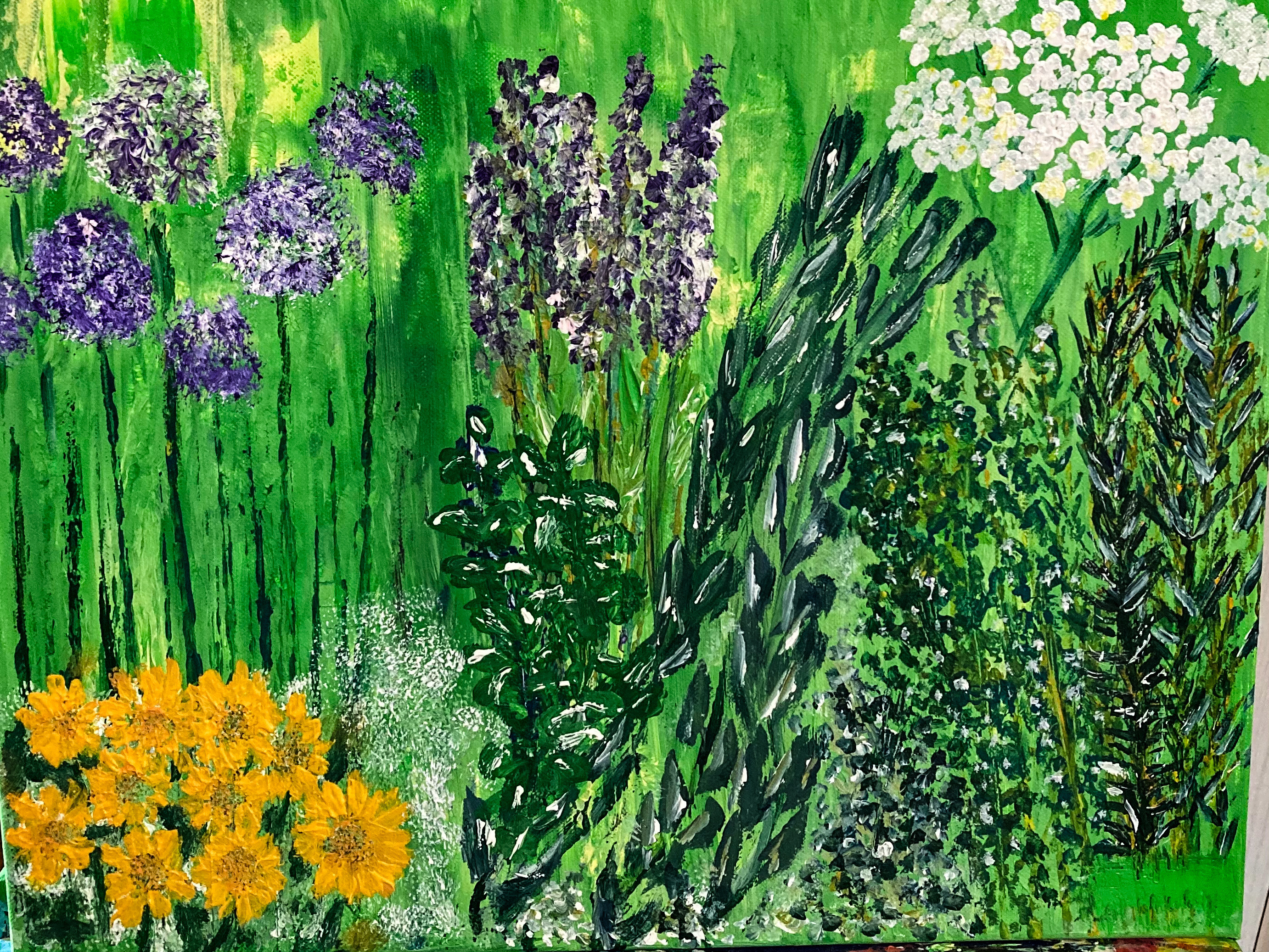 Kräuter Acryl auf Leinwand 50x40 cm
