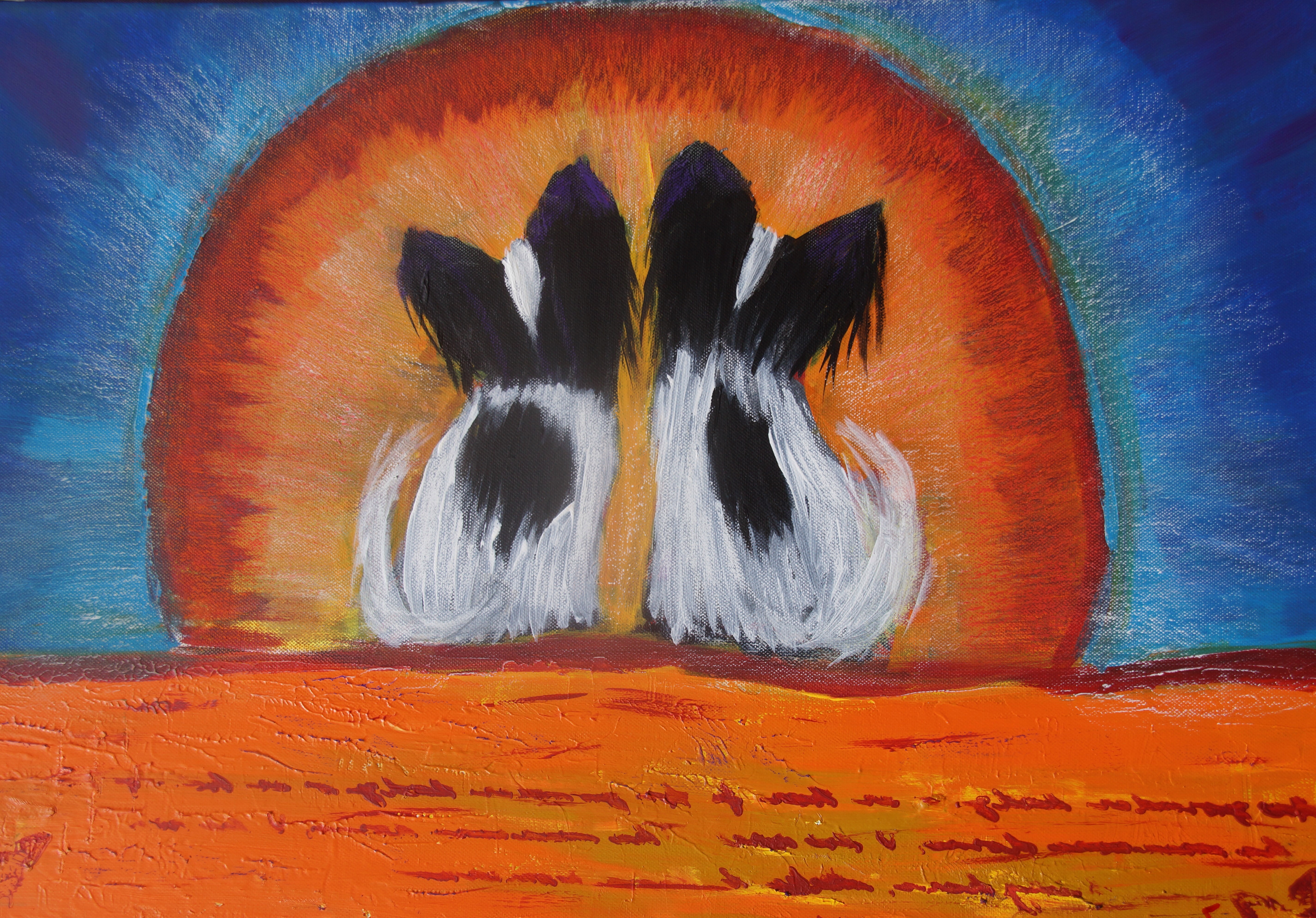 Le deux, 2016 Acryl auf Leinwand 50 x 70 cm