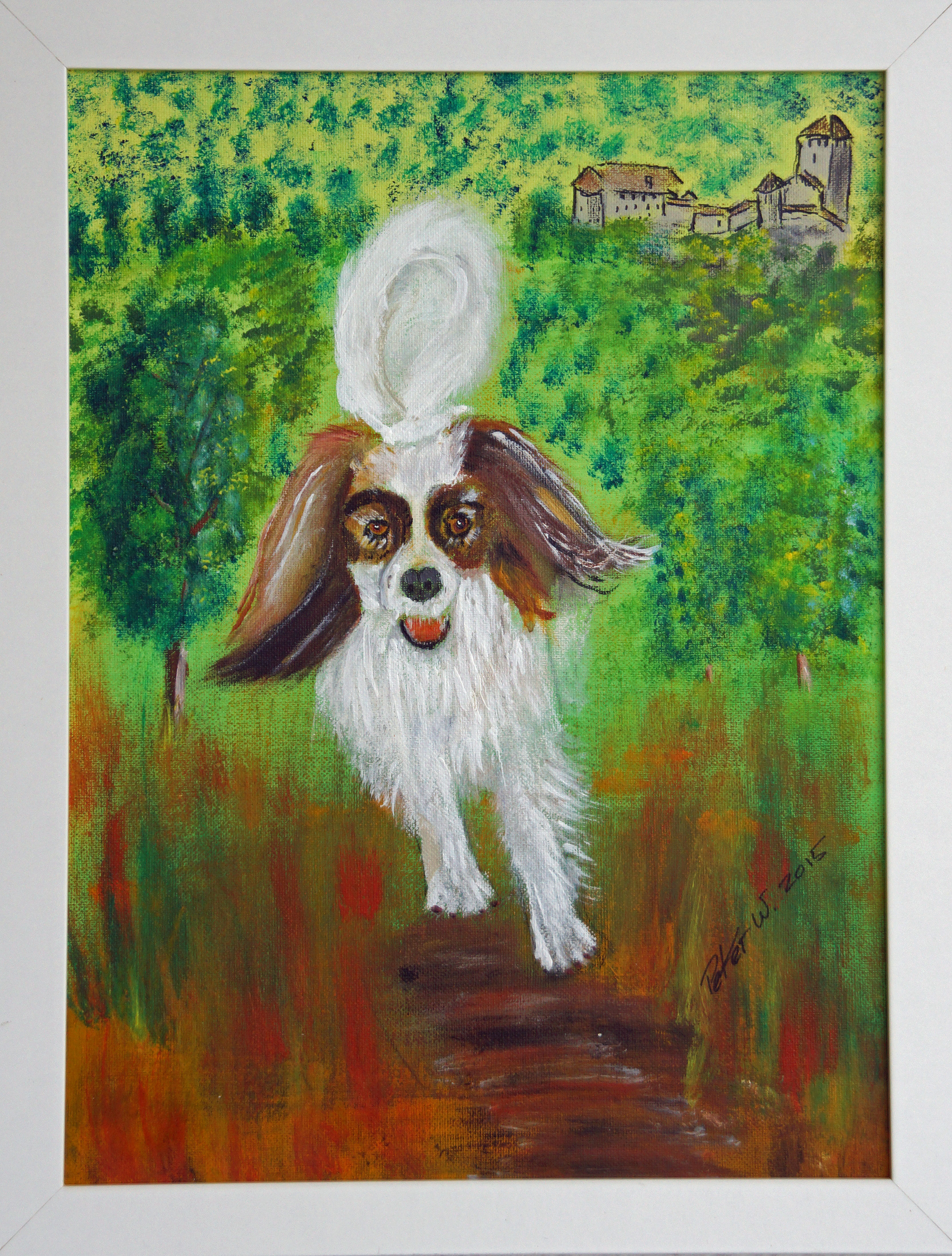Phalène im Südtirol 2015 (Brigitte Ilg) Acryl auf Malkarton