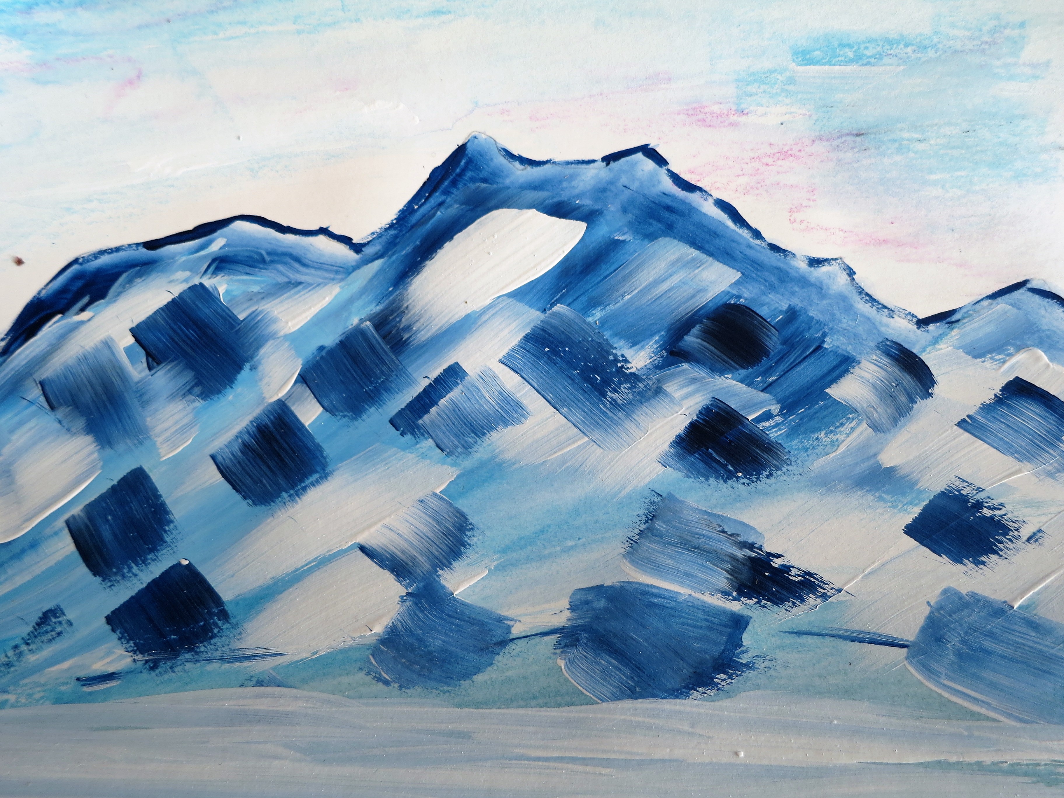Pilatus Abstrakt 1 Acryl auf Papier 40 x 30 cm