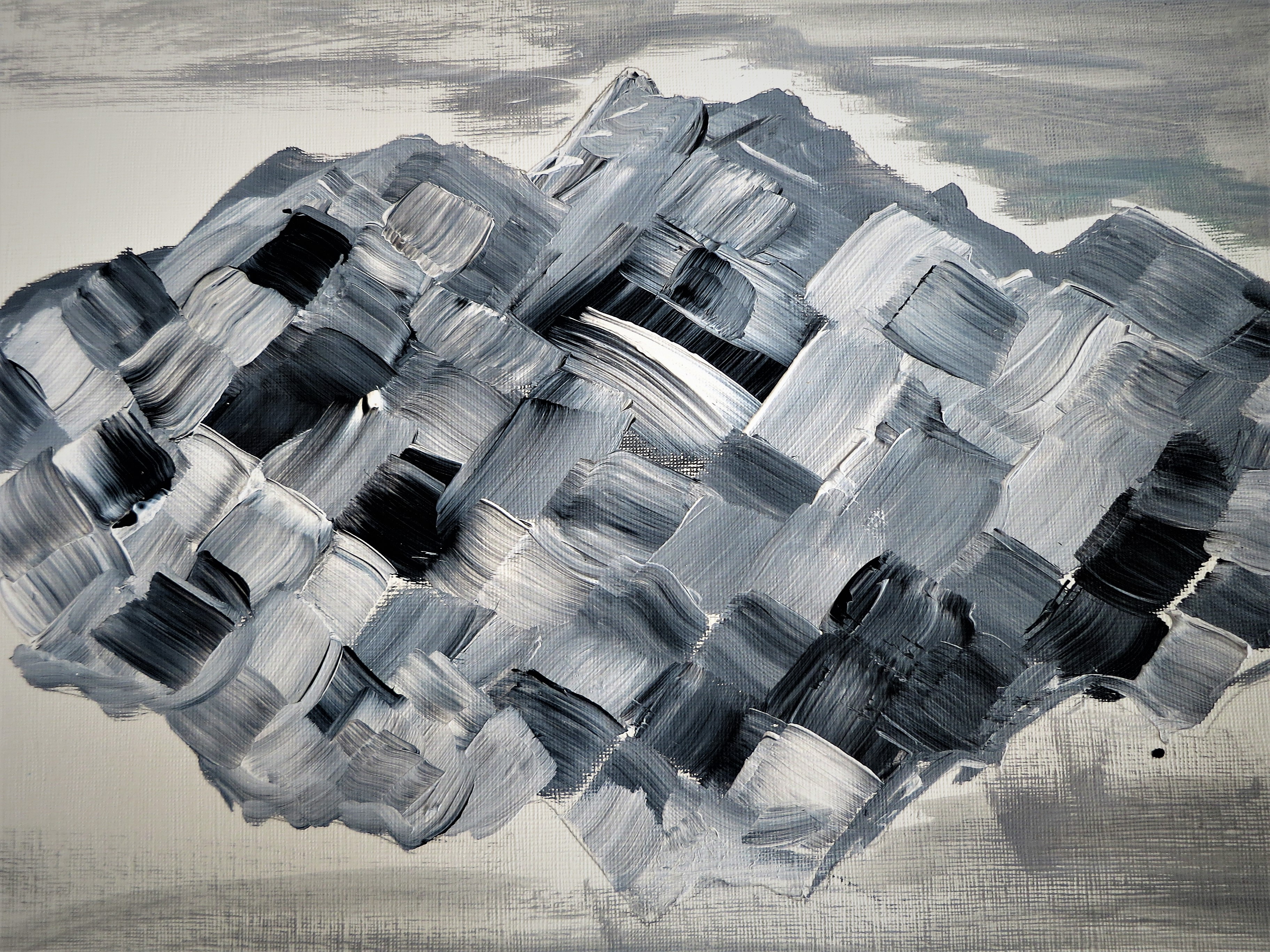 Pilatus Abstrakt 2 Acryl auf Papier 40 x 30 cm