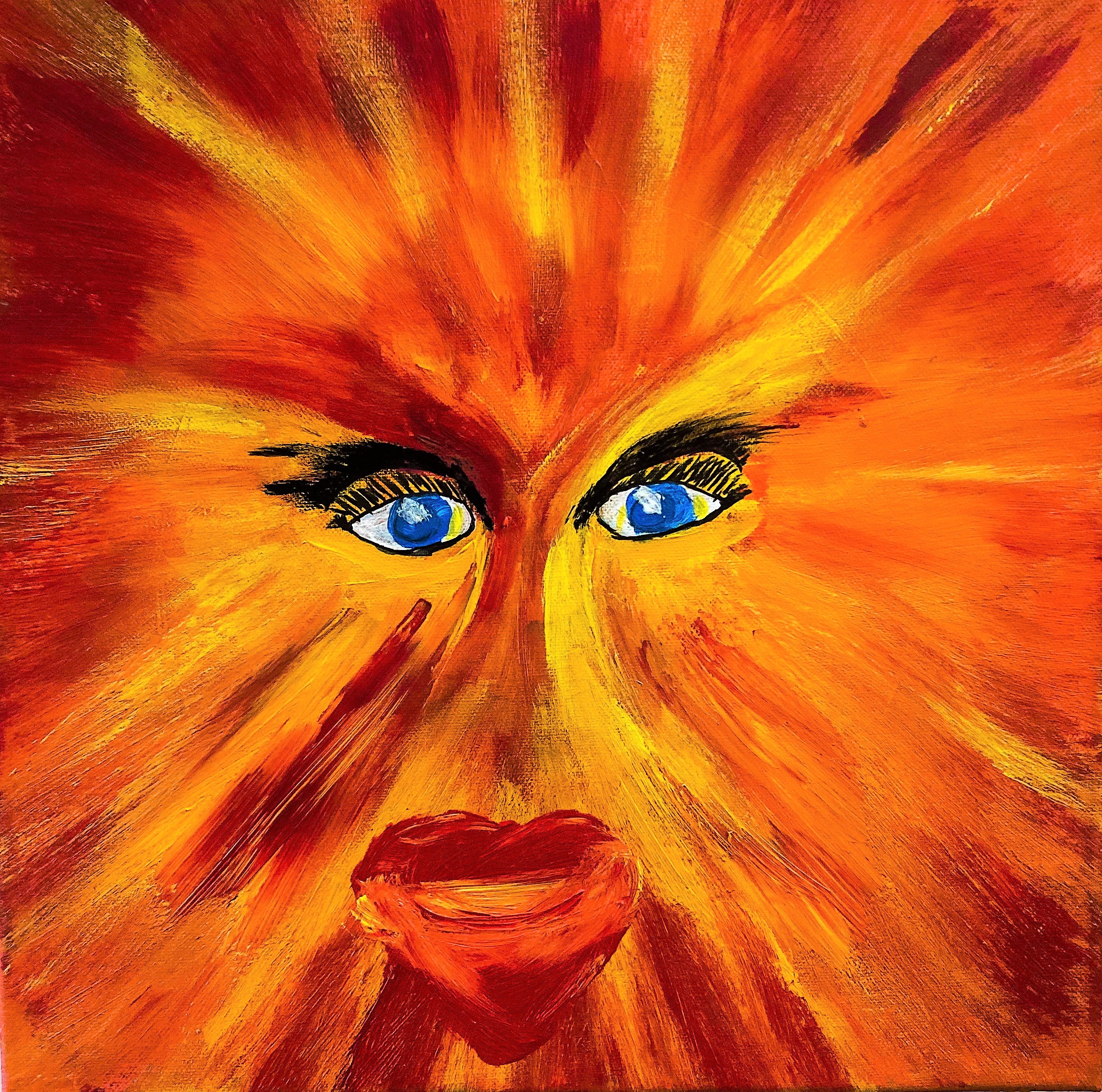 Sonnig, Acryl auf Leinwand 40x40 cm