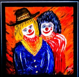The Clowns, Acryl auf Leinwand, 60 x 60 cm (verkauft)