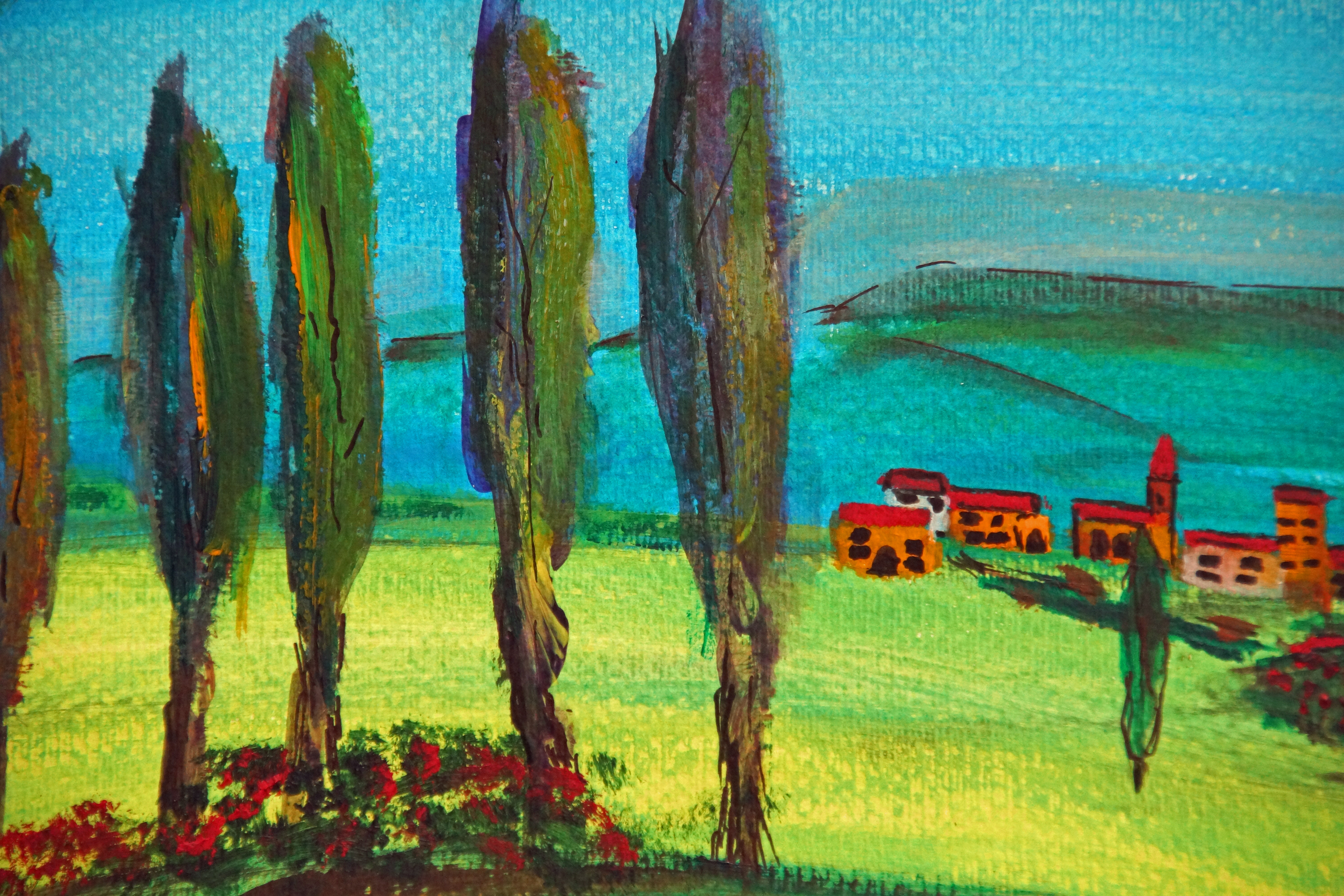 Toscana Acryl auf Papier 2013