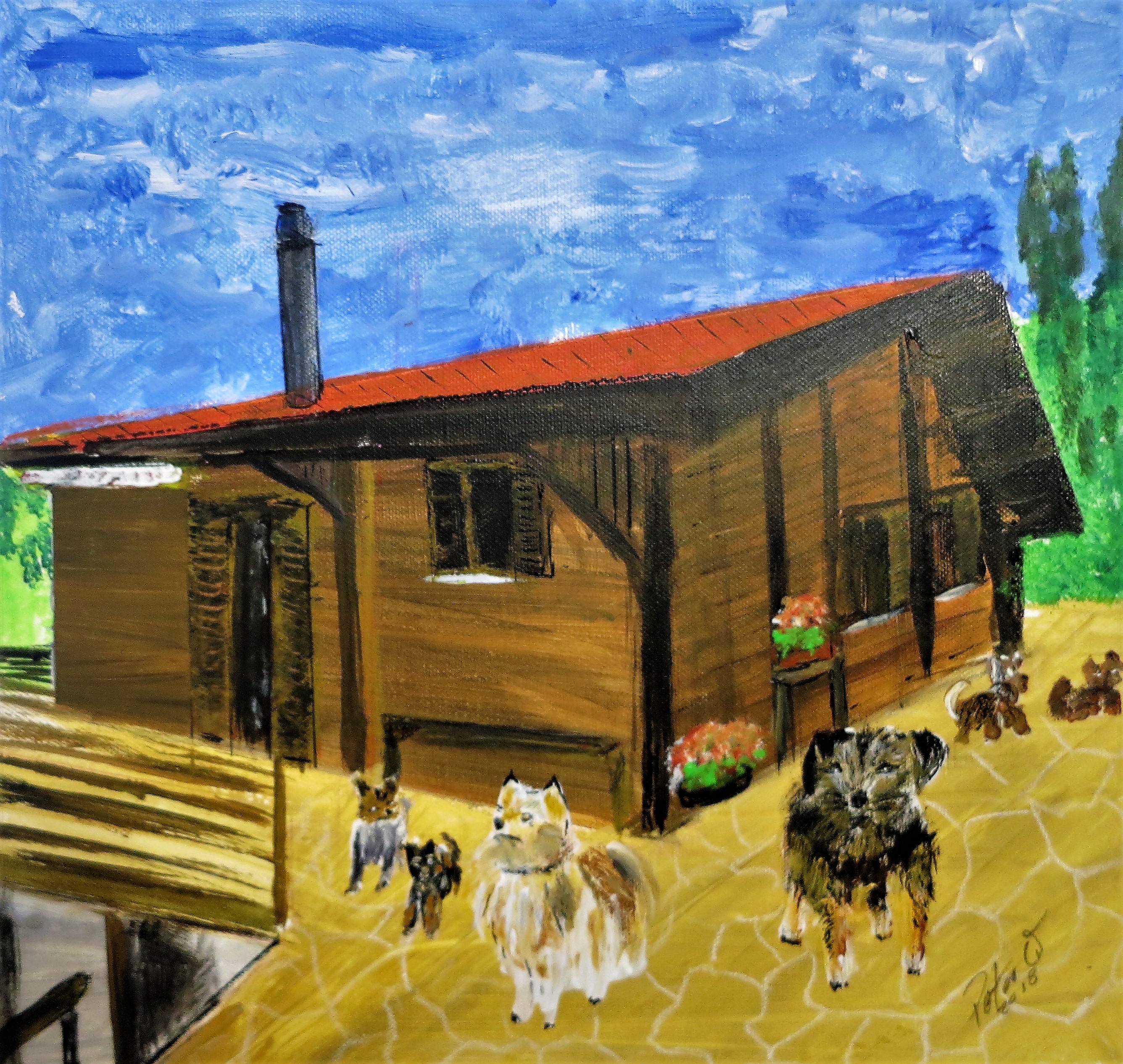 Wirzweli Acryl auf Leinwand 50 x 50 cm  (verkauft)
